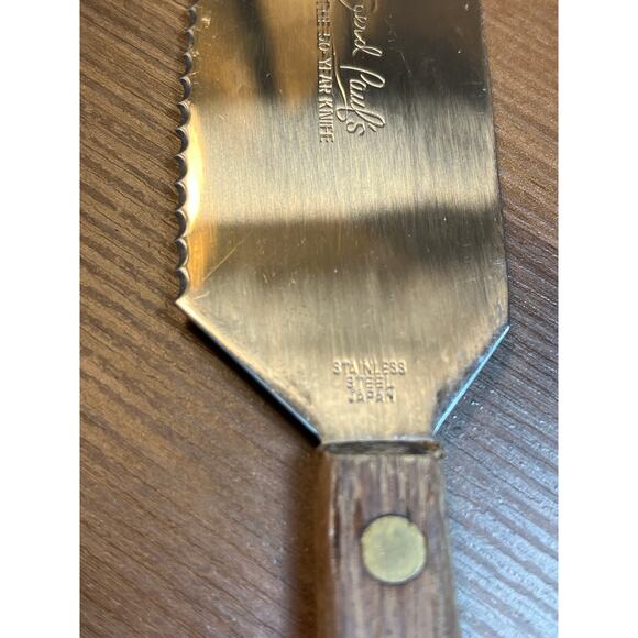 Gerd Paul’s 50 Year Knife Japan Serrated Cake Pie Server Vintage Kitchen Tool - Picture 2 of 6
